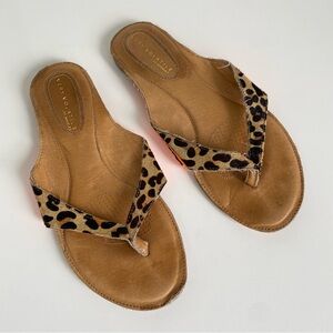 Very Volatile Leopard Print Leather Woman’s Sandals size 6
